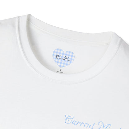 Monogram CM Gingham T-Shirt — Blue Initial Tee
